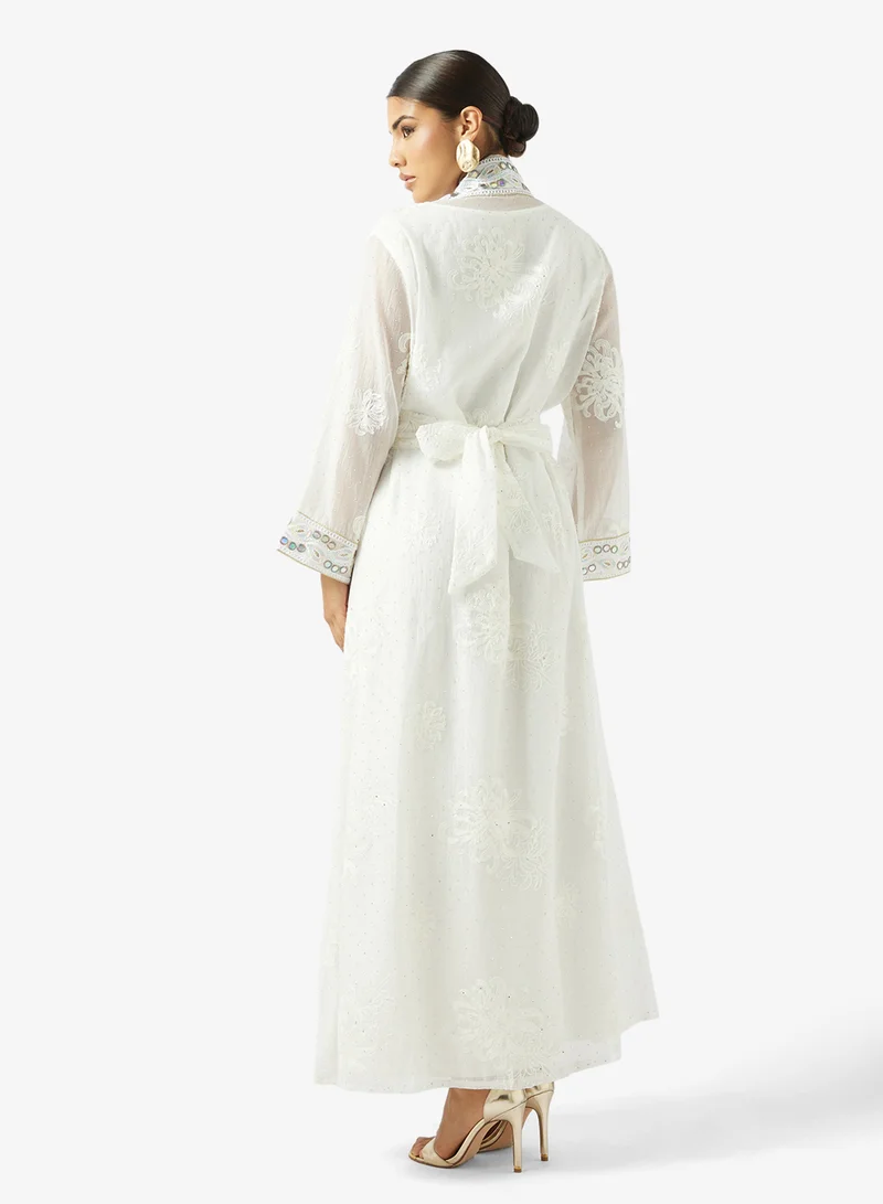 خزانة Abaya With Patterned Border